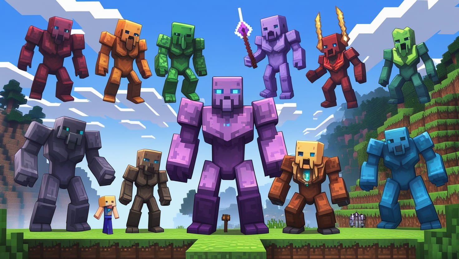 Golem Overhaul Mod (1.21.1, 1.20.1) – 9 New Golem Types